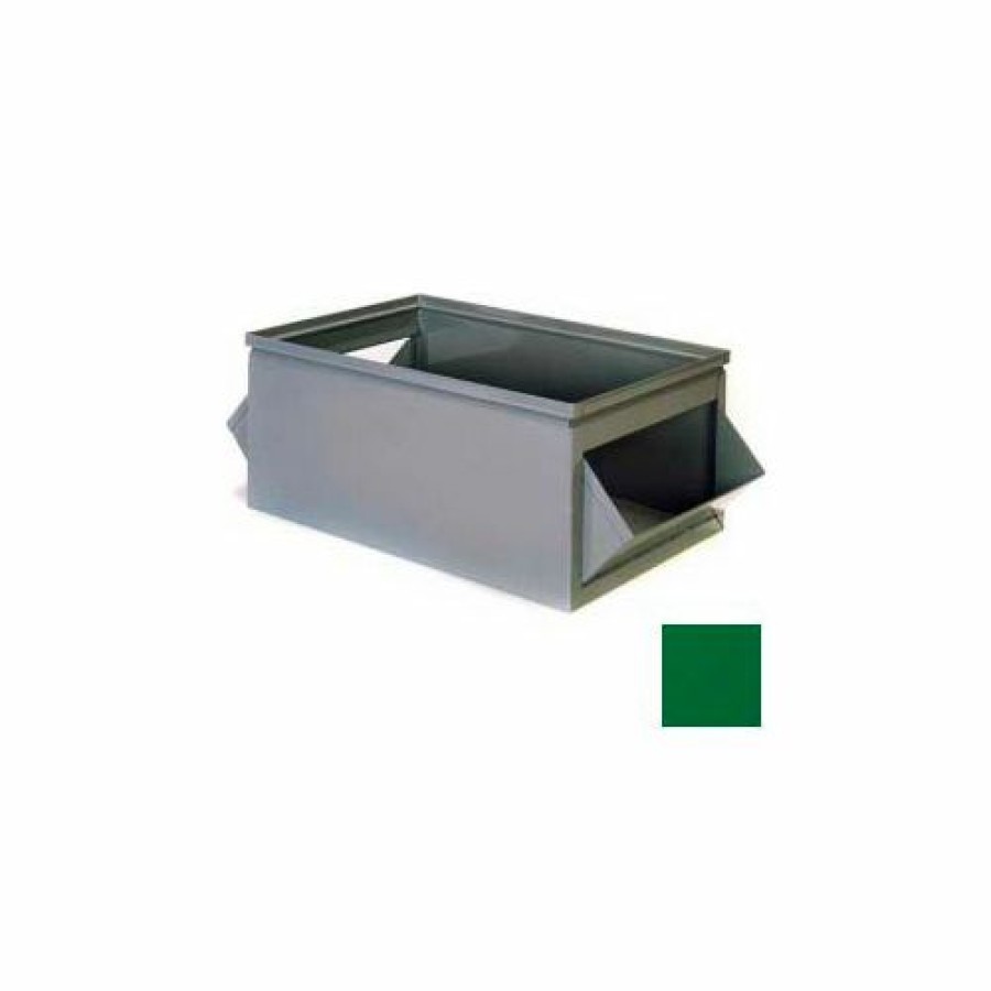 Containers & Organizers * | Stackbin Steel Bin 1-882 12"W X 24"D X 8"H Double Steel Hopper Box, Green