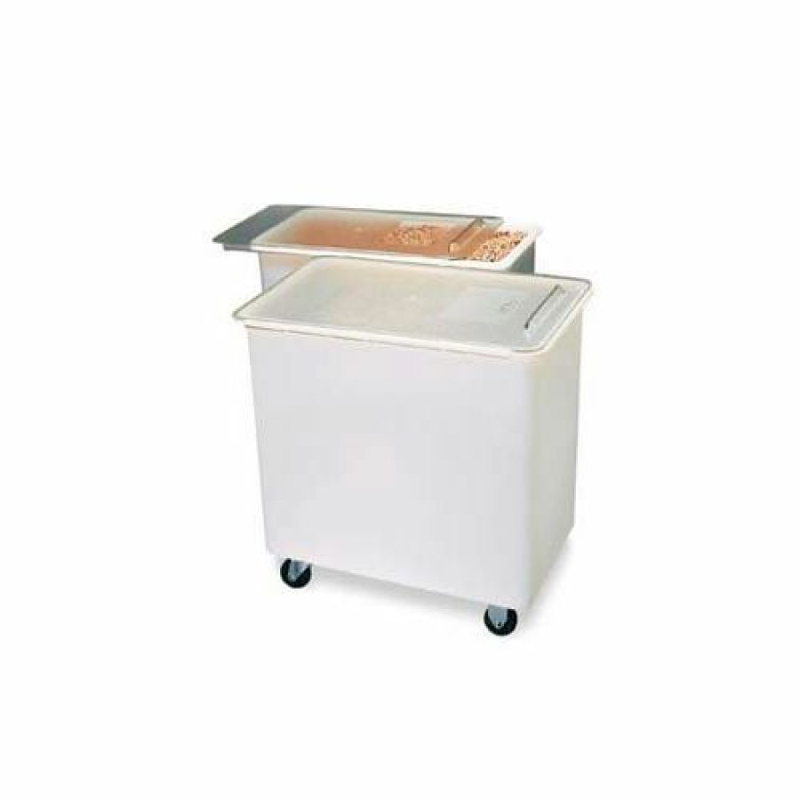 Containers & Organizers * | Carlisle Bin4402-Mobile Ingredient Bin W/Lid, Polyethylene, 44 Gal., White