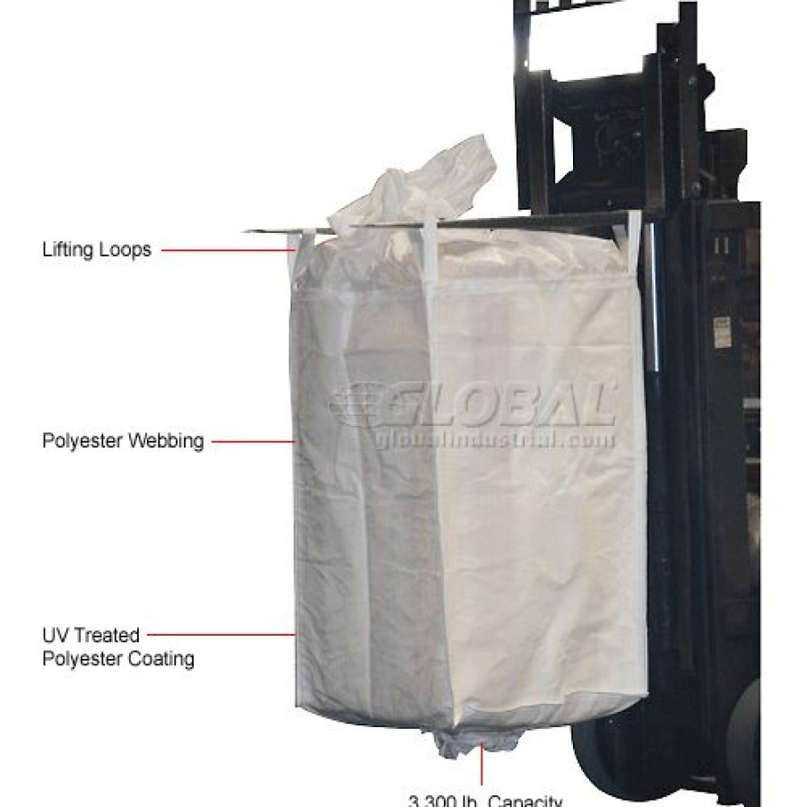 Containers & Organizers * | Vestil Fabric Fibc Bulk Bag 36"W X 36"Lx 55"H Pkg Qty 5