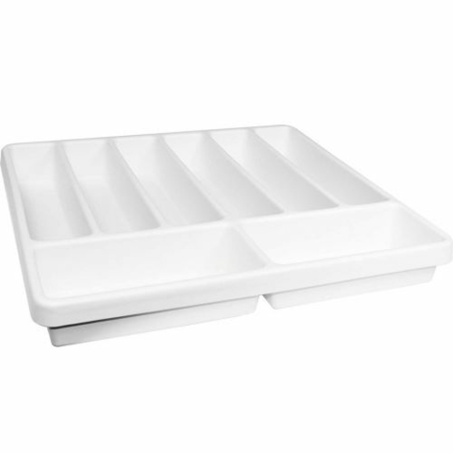 Containers & Organizers * | Trippnt White Polystyrene Big 8 Compartment Drawer Organizer, 19"W X 18"D X 2"H