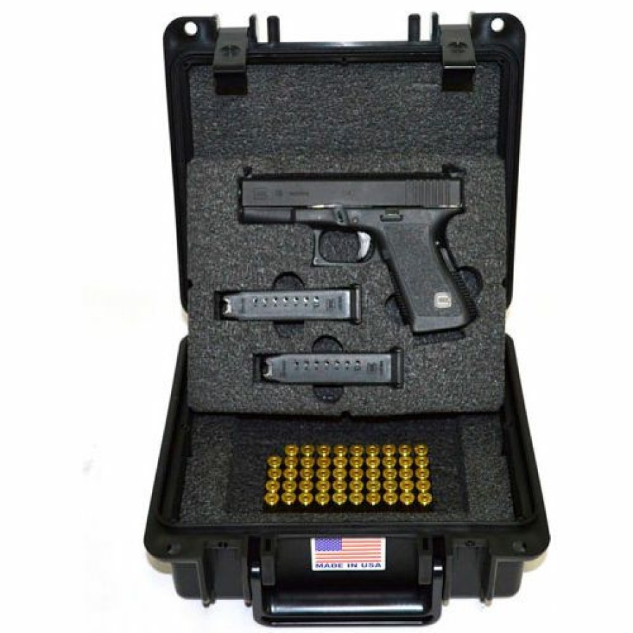 Containers & Organizers * | Quick Fire Cases Quick Fire Pistol Case With Glock Inserts & Lock Qf300Bklg4 Watertight, 10-11/16 9-3/4 4-13/16 Black