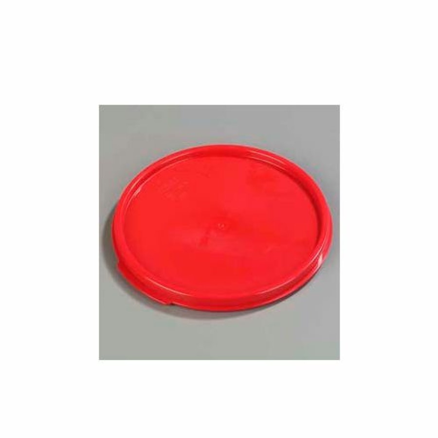 Containers & Organizers * | Carlisle 1077205 Storplus 6-8 Qt. Round Lid, Red Pkg Qty 12