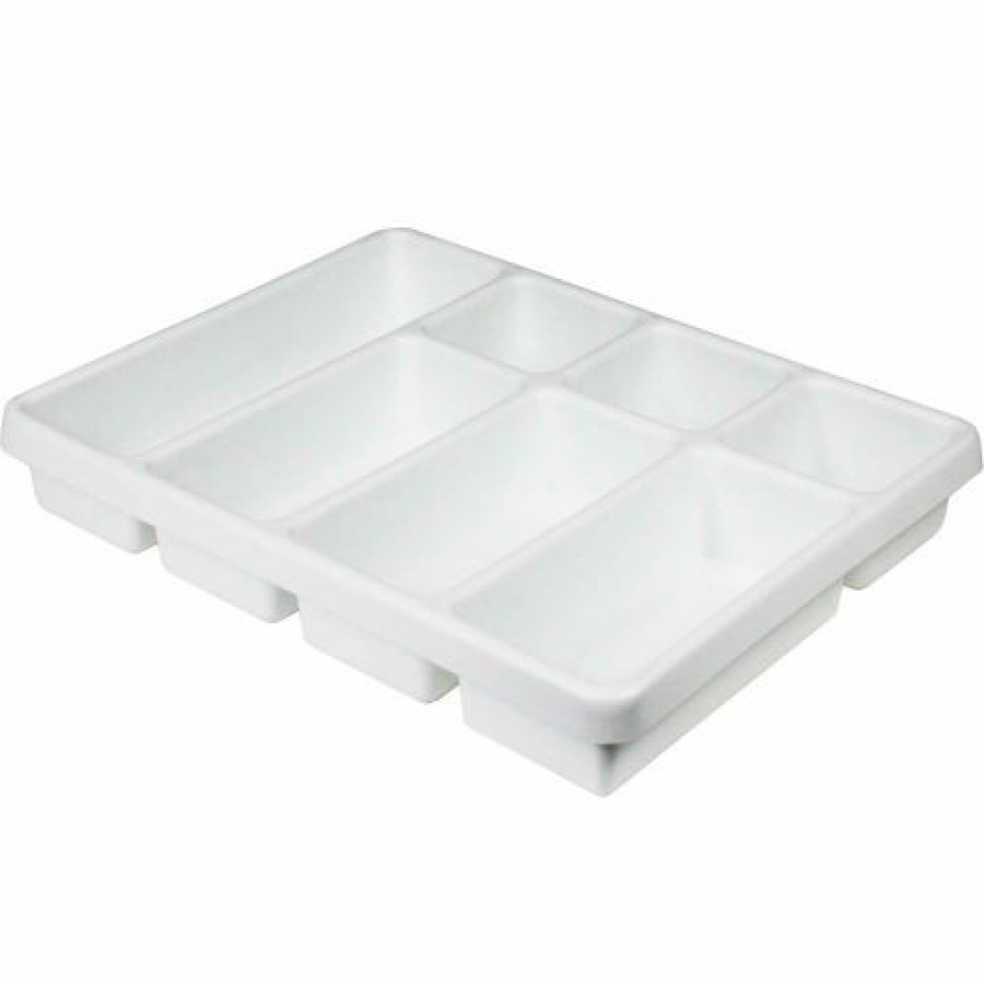 Containers & Organizers * | Trippnt White 7 Compartment Drawer Organizer, 17"W X 13"D X 2"H