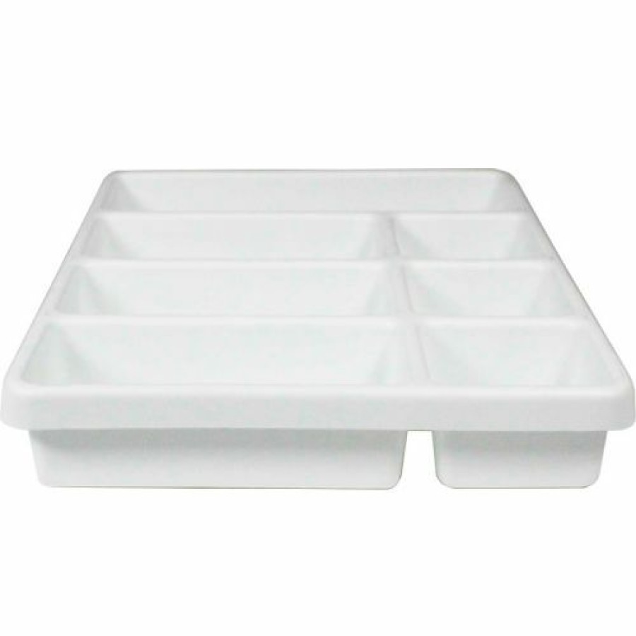 Containers & Organizers * | Trippnt White 7 Compartment Drawer Organizer, 17"W X 13"D X 2"H