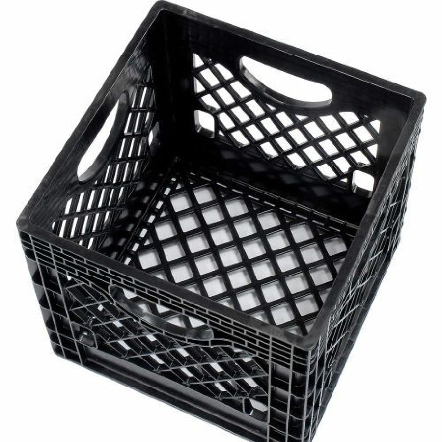 Containers & Organizers * | Dairy Milk Crate, 13"L X 13"W X 11"H, Black Pkg Qty 12