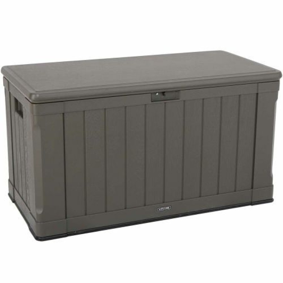 Containers & Organizers * | Lifetime 60089 Outdoor Deck Storage Box 116 Gallon, Brown