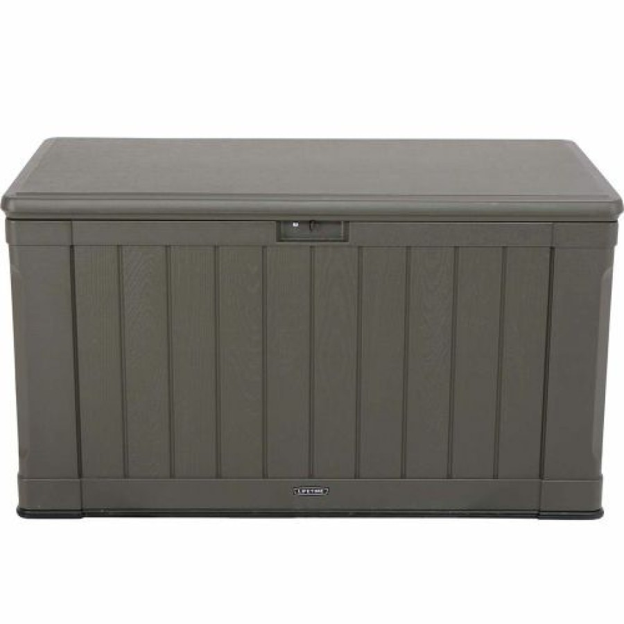 Containers & Organizers * | Lifetime 60089 Outdoor Deck Storage Box 116 Gallon, Brown