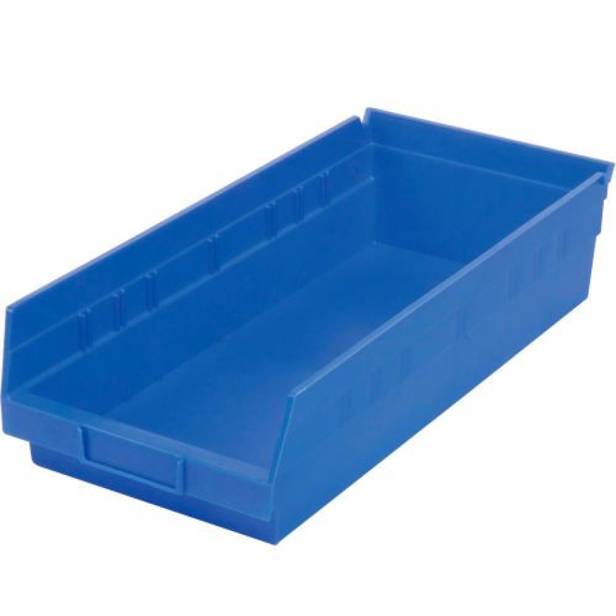 Containers & Organizers * | Akro-Mils Plastic Nesting Storage Shelf Bin 30158 8-3/8"W X 17-7/8"D X 4"H Blue Pkg Qty 12