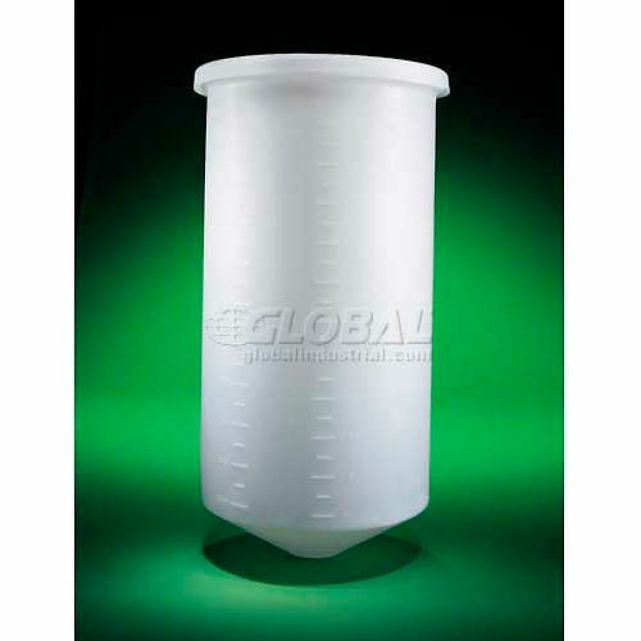 Containers & Organizers * | Saint Gobain Hdpe, 55 Gal., Conical-Bottom Tank W/Cover, 22"Dia. X 44"H, 3/16"Wall, White