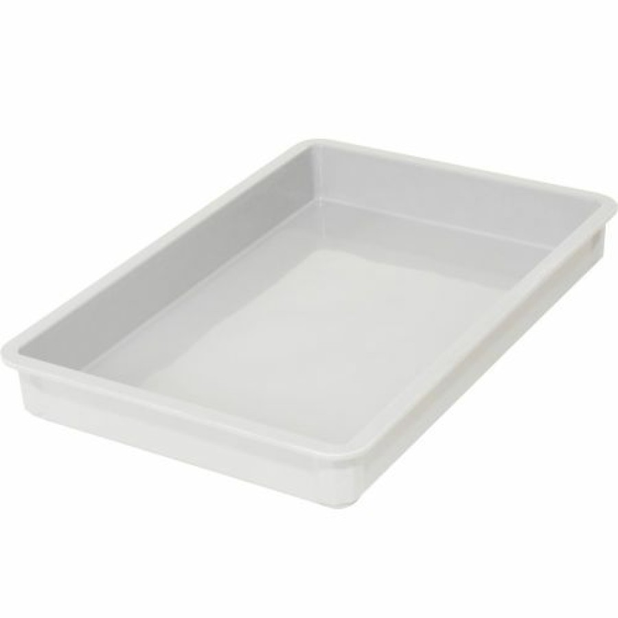 Containers & Organizers * | Mfg Tray Molded Fiberglass Toteline Stacking Tote 875008 25-3/4"L X 17-3/4"W X 4-1/2"H, White