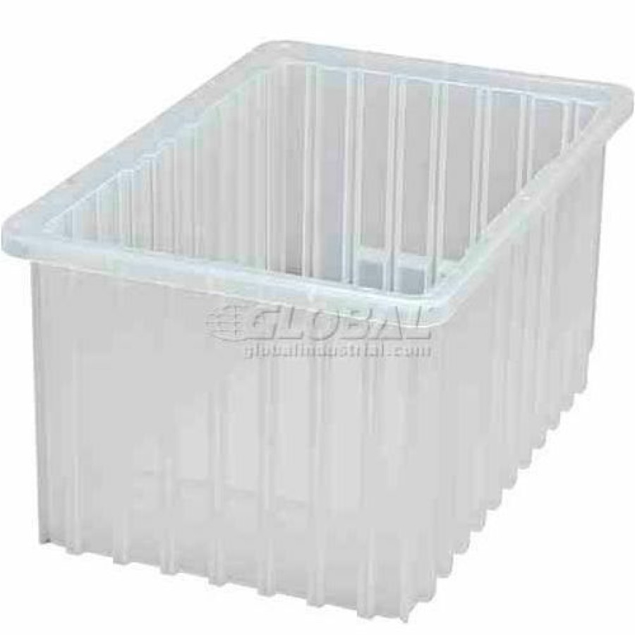 Containers & Organizers * | Global Industrial Clear-View Dividable Grid Container Dg92080Cl 16-1/2 X 10-7/8 X 8 Pkg Qty 8