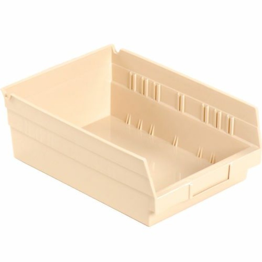 Containers & Organizers * | Global Industrial Plastic Nesting Storage Shelf Bin 8-3/8"W X 11-5/8"D X 4"H Beige Pkg Qty 12