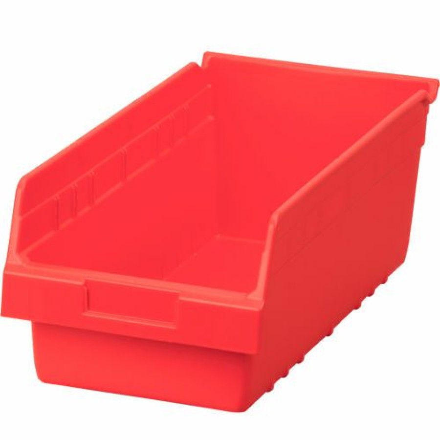 Containers & Organizers * | Akro-Mils Shelfmax Plastic Nesting Storage Shelf Bin 30088 8-3/8"W X 17-7/8"D X 6"H Red Pkg Qty 8