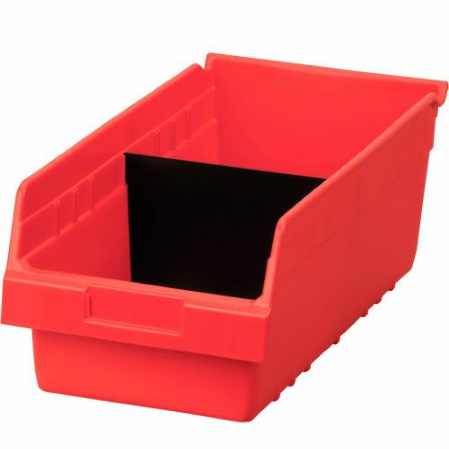 Containers & Organizers * | Akro-Mils Shelfmax Plastic Nesting Storage Shelf Bin 30088 8-3/8"W X 17-7/8"D X 6"H Red Pkg Qty 8