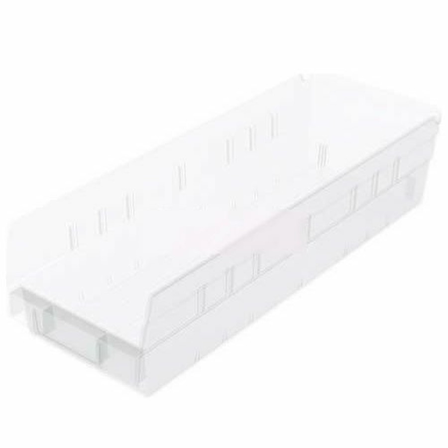 Containers & Organizers * | Akro-Mils Plastic Nesting Storage Shelf Bin 30138 6-5/8"W X 17-7/8"D X 4"H, Clear Pkg Qty 12