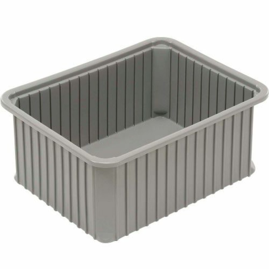 Containers & Organizers * | Dandux Dividable Stackable Plastic Box 50P0114120 22-1/2"L X 17-1/2"W X 12"H, Gray