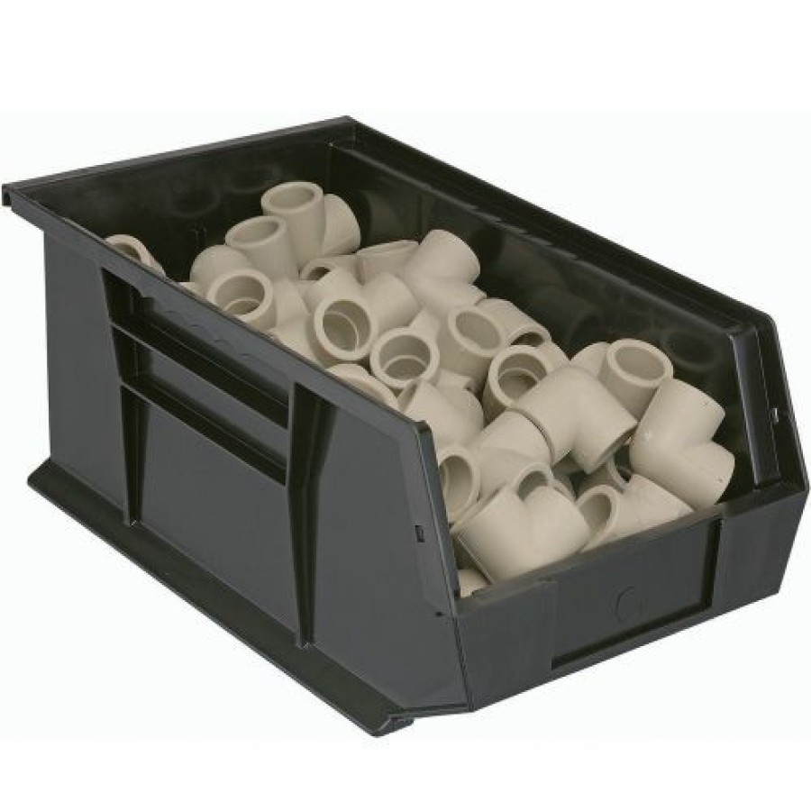 Containers & Organizers * | Plastic Stack & Hang Bin, 8-1/4"W X 13-5/8"D X 8"H, Black Pkg Qty 12