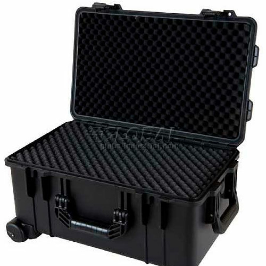 Containers & Organizers * | Tz Case Cape Buffalo Waterproof Utility Case, Molded Utility Case W/Wheels, 22"L X 14"W X 11-13/32"H, Black