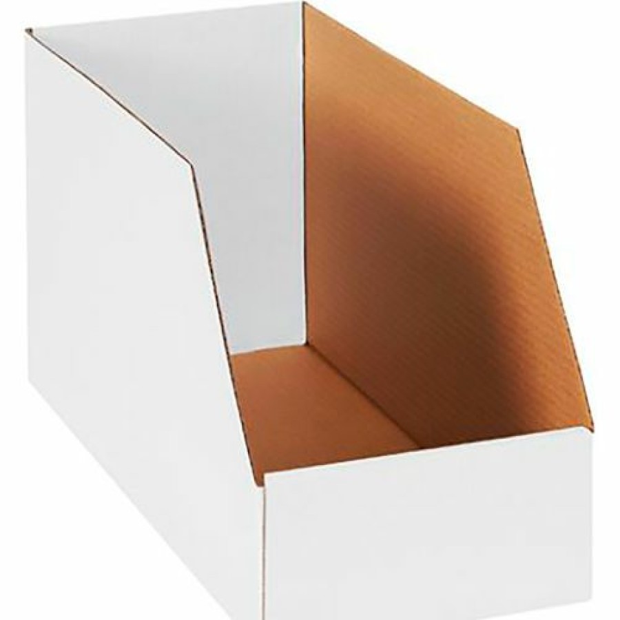 Containers & Organizers * | Global Industrial Jumbo Open Top Corrugated Bin Boxes, 8"Wx18"Dx10"H, White Pkg Qty 25