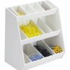 Containers & Organizers * | Trippnt White Pvc Storage Bin With 16 Adjustable Compartments, 12"W X 7"D X 12"H