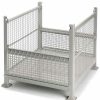 Containers & Organizers * | Davco Wire Mesh Steel Container R2Gw-01 40-1/2"X34-1/2"X32" 2 Gates Gray