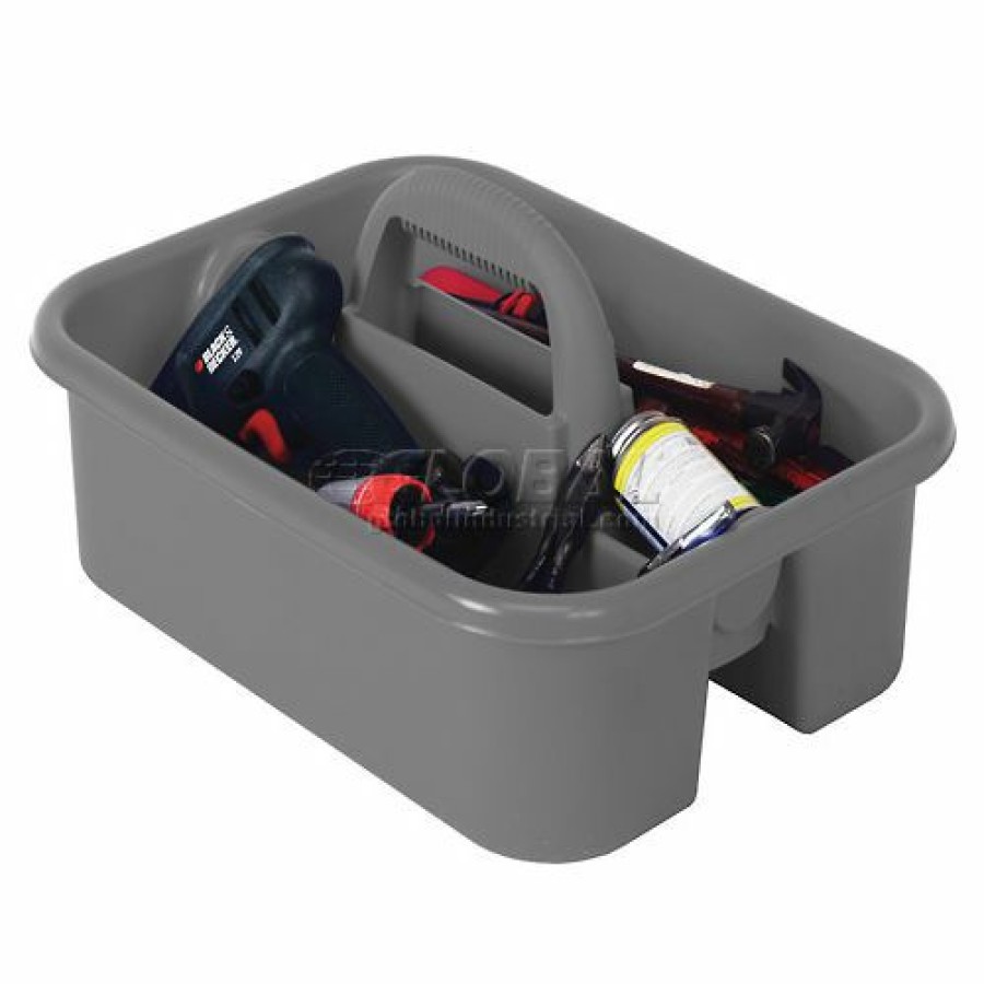 Containers & Organizers * | Quantum Storage Systems Quantum Plastic Tool Caddy Tc-500Gy Pkg Qty 6