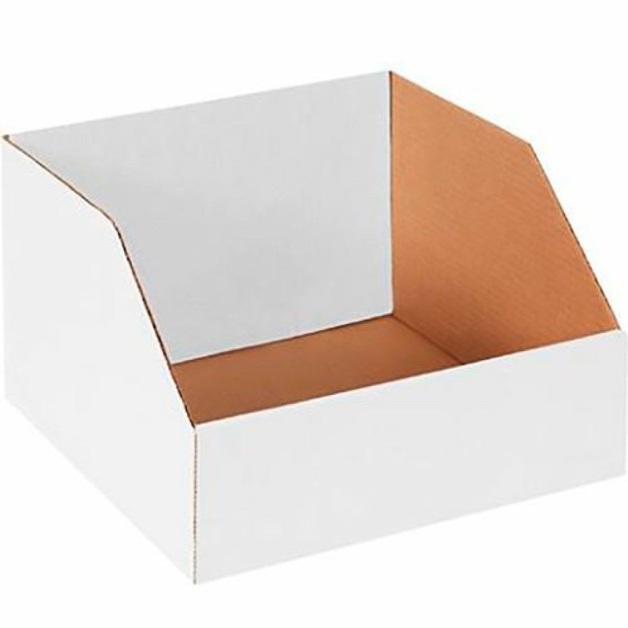 Containers & Organizers * | Global Industrial Jumbo Open Top Corrugated Bin Boxes, 12"Wx12"Dx8"H, White Pkg Qty 25