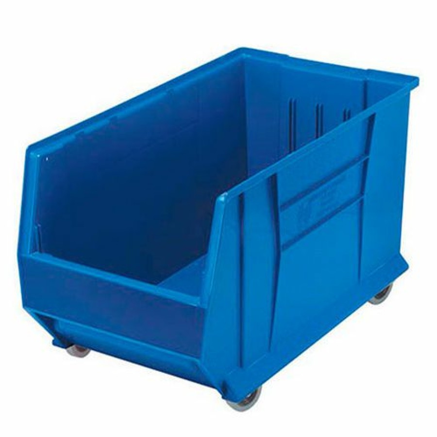 Containers & Organizers * | Quantum Storage Systems Quantum Mobile Hulk Plastic Stacking Bin, 16-1/2"W X 29-7/8"D X 15"H, Blue