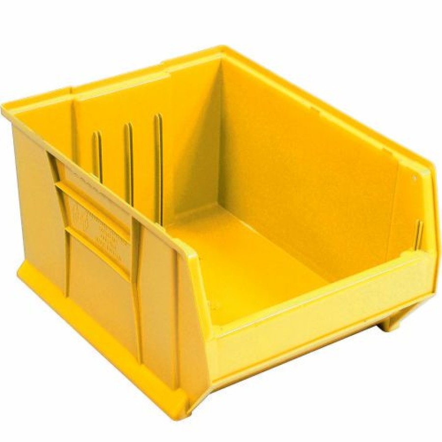 Containers & Organizers * | Quantum Storage Systems Quantum Plastic Hulk Stacking Bin, 16-1/2"W X 24"D X 11"H, Yellow