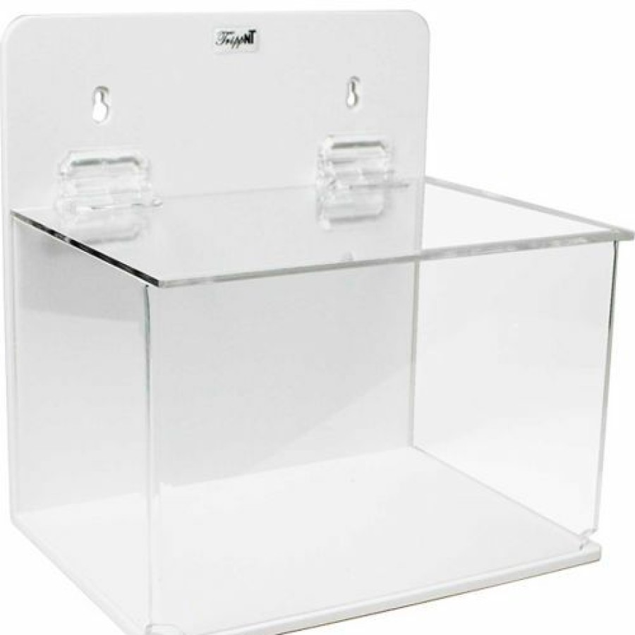 Containers & Organizers * | Trippnt Large Lab Supply Box With Lid, 9"W X 6"D X 9"H, White/Clear