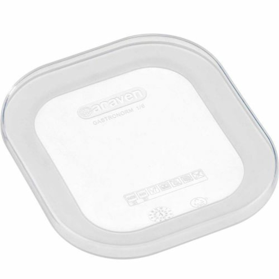 Containers & Organizers * | Araven 91812 Lid, Airtight, Silicone, 1/6 Size, Transparent Pkg Qty 10