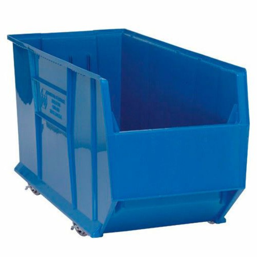 Containers & Organizers * | Quantum Storage Systems Quantum Mobile Hulk Plastic Stacking Bin, 19-7/8"W X 35-7/8"D X 17-1/2"H, Blue