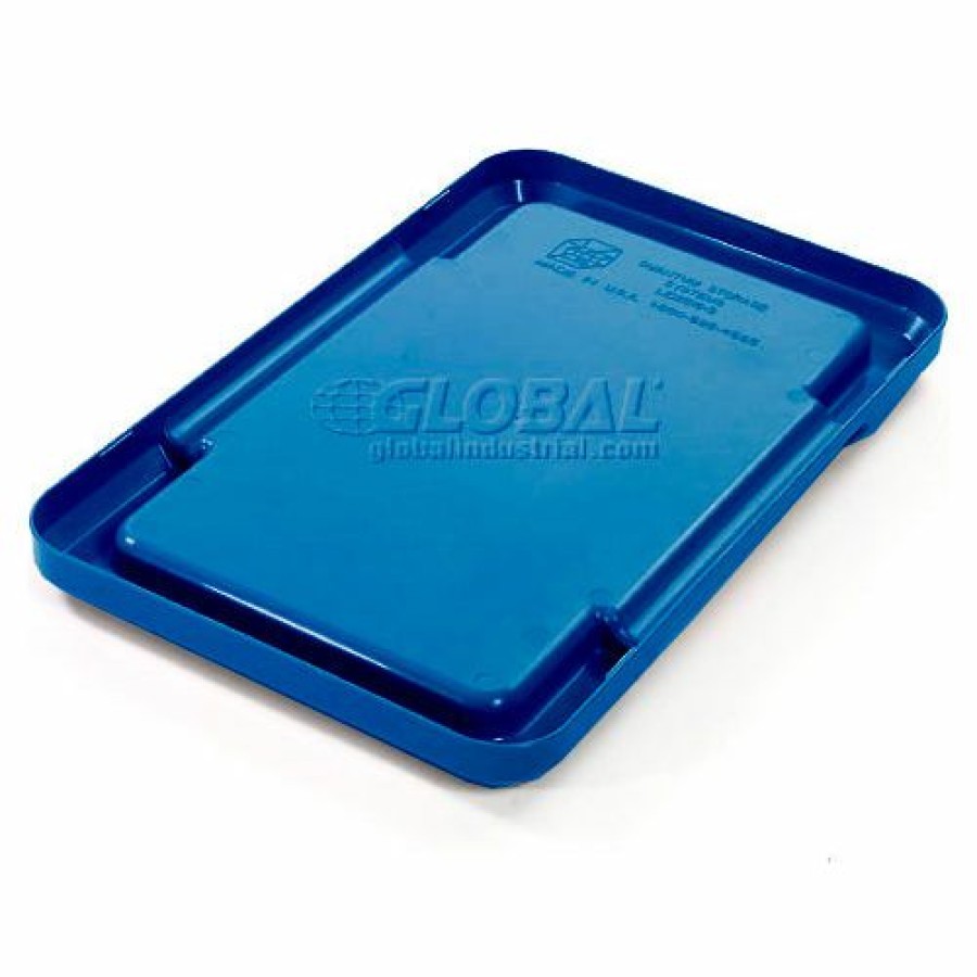 Liquid Storage Tanks * | Global Industrial Blue Lid For Cross Stack And Nest Tote 25-1/8 X 16 X 8-1/2 Pkg Qty 6