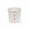 Containers & Organizers * | Cambro Rfs6148 Storage Container, Round, 6 Qt., 9-15/16" Dia. X 7-15/16"H, White, Polyethylene Pkg Qty 12