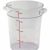 Containers & Organizers * | Winco Pcrc-6 Round Storage Container, 6 Qt, Clear, Polycarbonate Pkg Qty 12