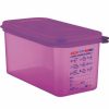 Containers & Organizers * | Araven 61393 Food Container, Anti-Allergen, W/Lid, Polypropylene, 6.3 Qt., 1/3 Size, Purple Pkg Qty 6